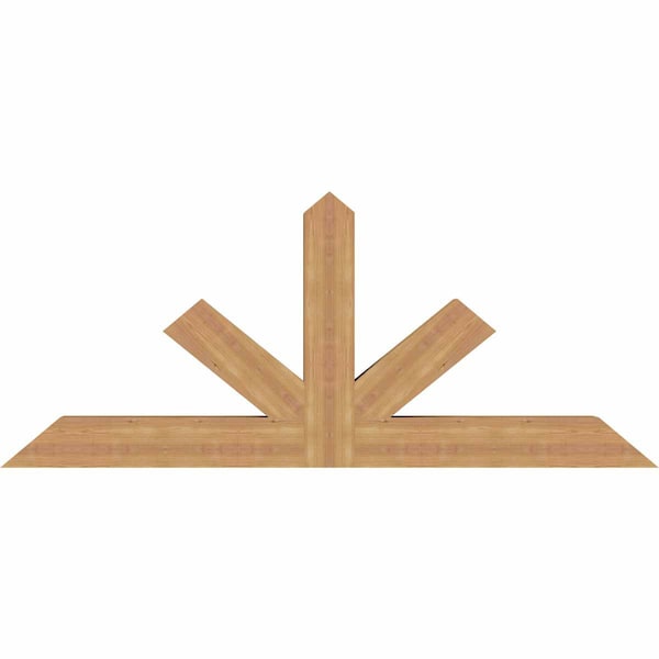 Ekena Millwork Saratoga Timber Gable Bracket, Western Red Cedar, 72"W x 30"H x 5 1/2"D x 5 1/2"F, 10/12 Pitch GBW072X30X0606SAR00SWR - main
